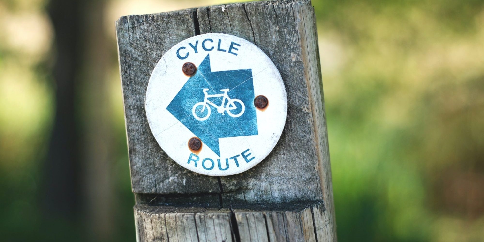 Cycle route sign